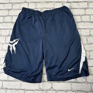 Nike Mesh Basketball/Athletic Shorts, Navy Blue & White, Men’s Large VTG Style